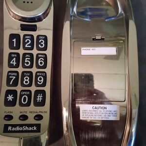 Vintage radio shack chrome phone